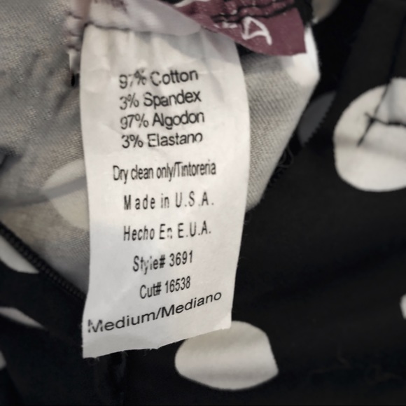 NWT Women’s retro blk/wht polka dot dress medium - Picture 5 of 7